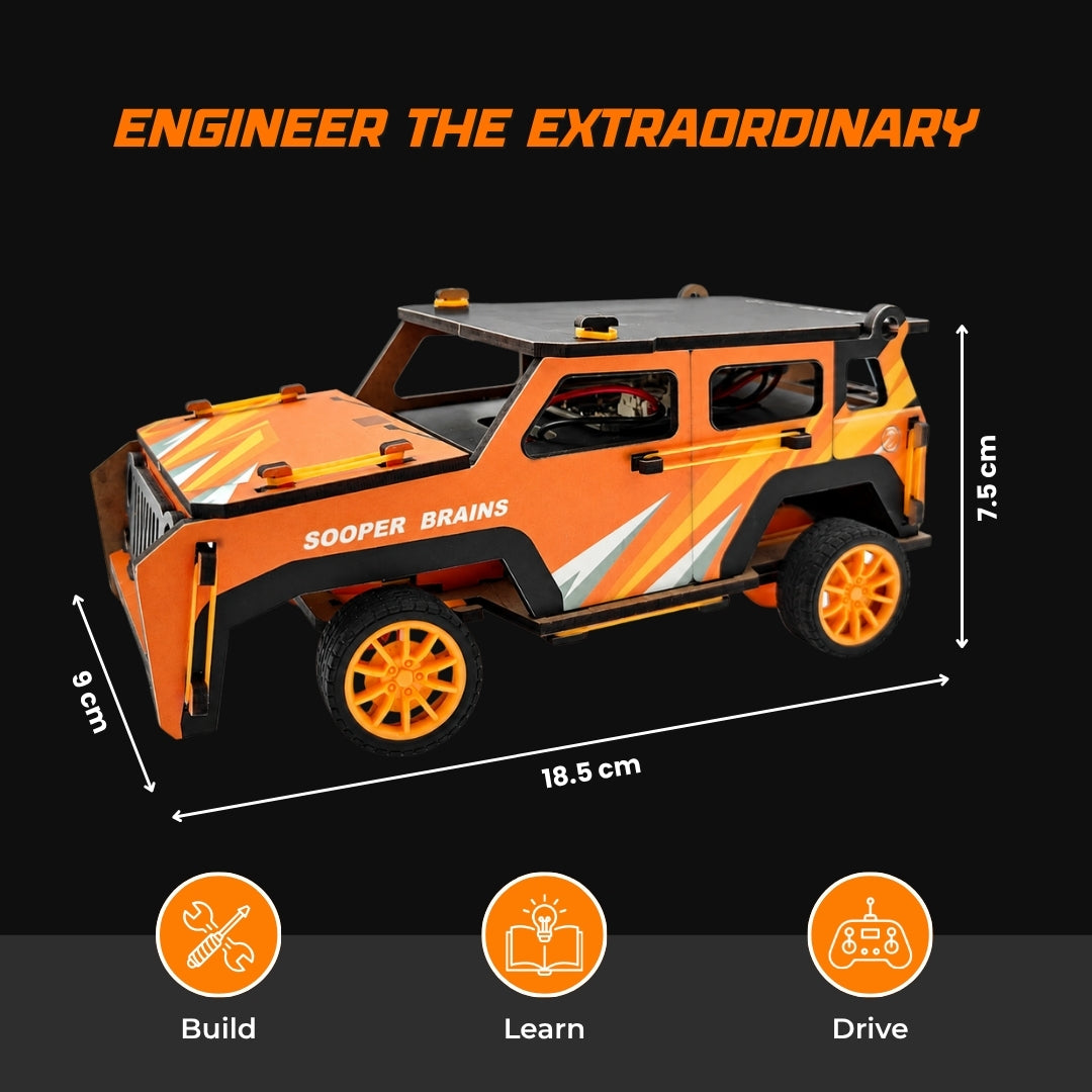 Sooper Brains™ Rodeo DIY RC Jeep (Type-C Rechargeable)