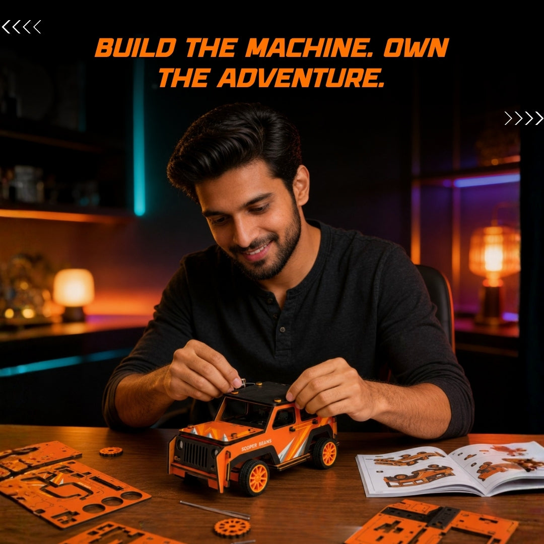 Sooper Brains™ Rodeo DIY RC Jeep (Type-C Rechargeable)