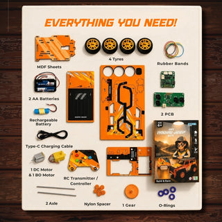 Sooper Brains™ Rodeo DIY RC Jeep (Type-C Rechargeable)