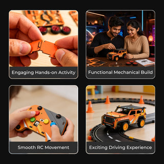 Sooper Brains™ Rodeo DIY RC Jeep (Type-C Rechargeable)