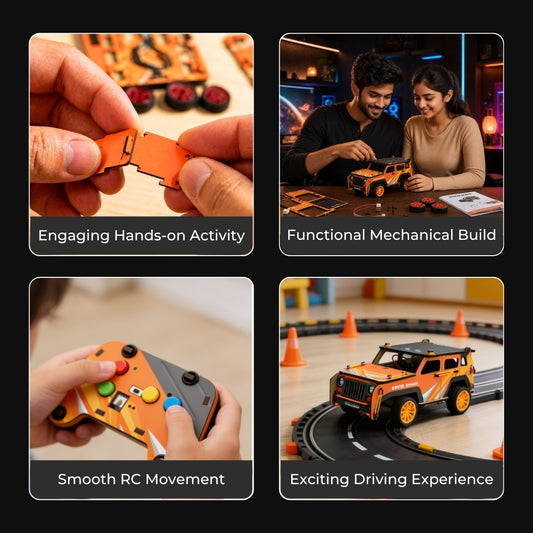Sooper Brains™ Rodeo DIY RC Jeep (Type-C Rechargeable)